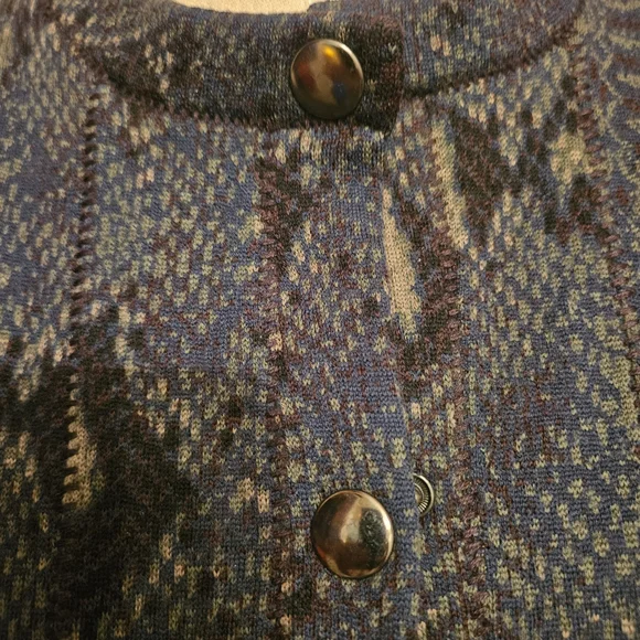 Chloé Vintage Mini Dress In Black Navy and Olive Tones. Runway Piece - Picture 9 of 10